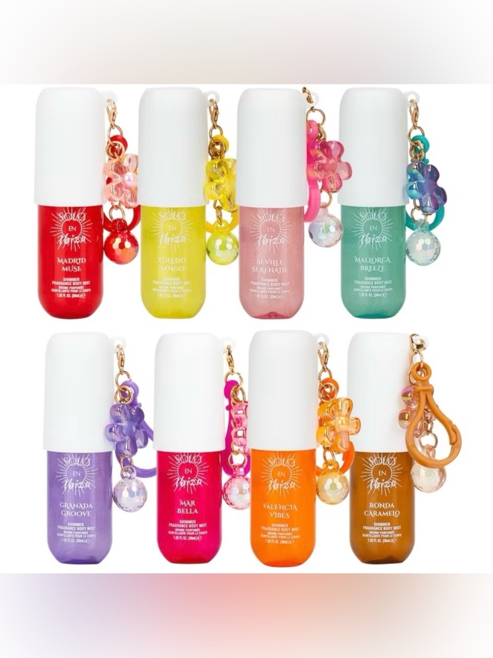 SOLO EN IBIZA BODY MIST spray WITH SHIMMER - Pack of 8
